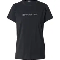 Emporio Armani pour femme. EW000408_AF13033 T-shirt Homie noir (M), Homewear, Coton, Manche courte