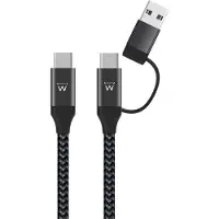 Ewent Câble de données EW9918 Type-C 60W Noir