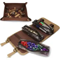 Enhance Canvas Dice Roll Deck Case Marron