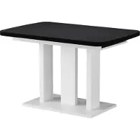 Vicco Table de salle à manger Fenaro Noir/Blanc 120-160 x 80 cm 2 parties, Model 56591