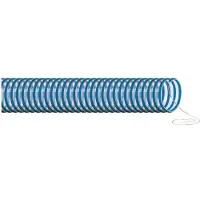 Teguma Tuyau d'aspiration AIRFLEX/PU/AS/FOOD Diamètre intérieur : 76,0 mm, transparent ; diamètre extérieur : 85,0 mm ; épaisseur : 0,70 mm ; longueur : 20 m