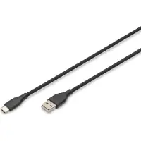 Digitus USB-C silicone connection cable, 1m, black