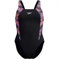 Speedo Hyperboom Splice Muscleback Swimsuit Noir UK 30 Femme
