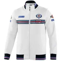 Sparco Martini-r Full Zip Sweatshirt Blanc L Homme
