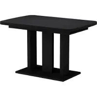 Vicco Table de salle à manger Fenaro Noir 120-160 x 80 cm 2 parties, Model 56590