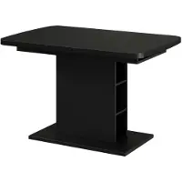 Vicco Table de salle à manger Fenaro Noir 120-160 x 80 cm avec compartiments ouverts, Model 56481