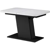 Vicco Table de salle à manger Fenaro Blanc/Noir 120-160 x 80 cm extensible, Model 56602