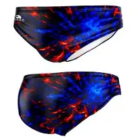 Turbo Red Blue Fire Swimming Brief Multicolore 4XL Homme