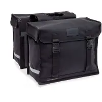 New Looxs Sacoche de vélo double Canvas Deluxe - 46 litres - 39 x 18 x 33 cm (2x) - Noir