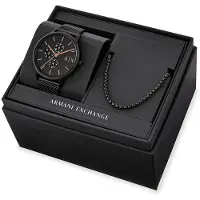 Armani Exchange Parure de bijoux 'CAYDE' noir