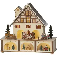 Kaemingk Scène Noël Animée Scène De Noël Lumineuse, Musicale Et Animée -