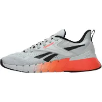 Reebok Chaussure de sport Nano Gym, couleur noire et orange "Flash", taille 8