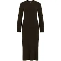 Vila Robes en maille 'VIKerry' brun foncé / blanc