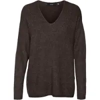 Vero Moda Pull-over 'VMCREWLEFILE' marron