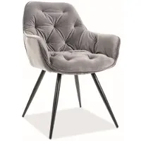 AC-DÉCO Chaise Cherry - H 83 cm - Gris