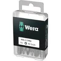 Wera 855/1 Z DIY SiS 05072405001 Philips bit PZ 3 Tool steel hardened D 6.3 10 pc(s)