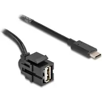 DeLOCK Keystone Modul USB 2.0 A Buchse zu USB Type-C St 0,5m