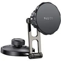 Yesido - Car Holder (C199) - Magnetic Grip, Adjustable, for Dashboard and Display - Grey, Support pour smartphone, Gris
