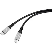 Renkforce USB-C Kabel USB4 USB-C Stecker, USB-C Stecker 1 m Schwarz Aluminiu (1 m, USB 4, 240 W)