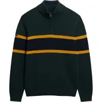 Superdry Pull-over bleu nuit / moutarde / vert foncé