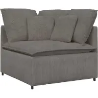 Syfax Module d'angle pour canapé modulable avec coussins gris clair 100 cm