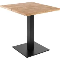 Oviala Table à manger 70 x 70 cm avec bords droits en chêne - Inga