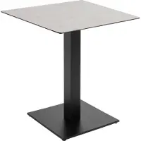 Oviala Table à manger 70 x 70 cm revêtement béton gris clair - Opéra