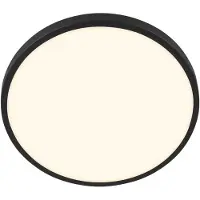 Briloner NOBRE Plafonnier LED, cache décoratif, lumière blanche chaude, noir, Ø24 x 6 cm