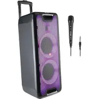 OEM Kit de fête avec micro - Kit karaoké - avec caisson de basses - avec animations lumineuses LED