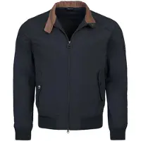 Barbour pour homme. MCA0427 Veste Harrington marine (L), Casuel, Polyamide