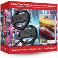 Games Switch 2 Super Street: Racer Game With Twin Racing Wheels Bundle Clair PAL