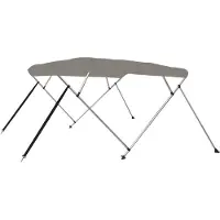 vidaXL 4-Bow Bimini-Top Gris 243x180x137 cm
