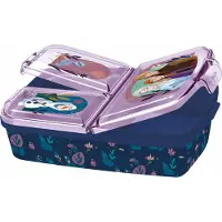 P:OS Boîte à pain Frozen 3 compartiments, Lunch box, Multicolore, Bleu, Violet