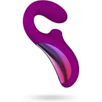 LELO Enigma vibromasseur muni d’un stimulateur clitoridien Deep Rose 17 cm