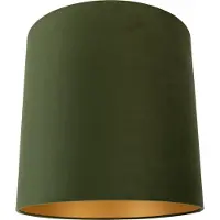 QAZQA Abat-jour en velours vert 40/40/40 avec intérieur doré