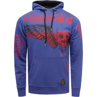 O46rn Pull à capuche élégant pour homme, imprimé tendance, référence 19149, bleu marine