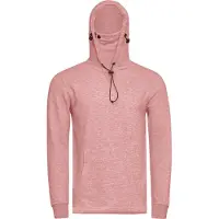 O46rn Sweat à capuche tendance pour homme avec masque intégré, modèle 19139, rouge chiné