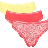 Sloggi Slip 'GO Crush' jaune clair / saumon / blanc
