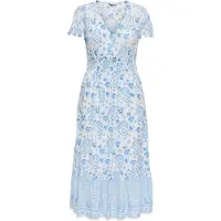 ONLY Robe-chemise azur / blanc
