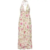 ONLY Robe d’été 'ONLFlower' olive / abricot / rouge clair / blanc cassé