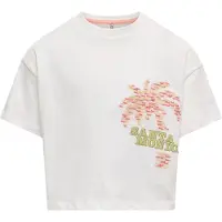 Kids Only GIRLS T-Shirt 'Loise Life' pomme / rose / blanc