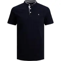 Jack & Jones T-Shirt 'JJEPaulos' bleu marine / blanc