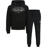 Jack & Jones Survêtement 'JJMakoto' noir / blanc