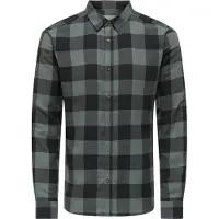Only & Sons Chemise 'ONSGudmund' roseau / vert foncé / noir