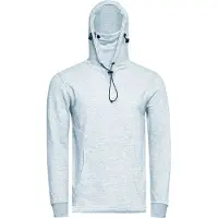 O46rn Sweat à capuche tendance pour homme avec masque intégré, modèle 19139, bleu chiné