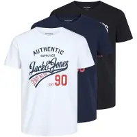 Jack & Jones T-Shirt 'Ethan' bleu marine / rouge / noir / blanc