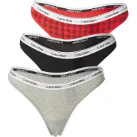 Calvin Klein 000qd5209e Thong 3 Units Rouge,Blanc M Femme
