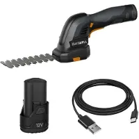 Batavia Cisaille à gazon et à arbuste sans fil - Fixxpack 12V 2-en-1 (avec batterie 2Ah et câble) - usage jardin et maison