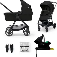Kinderkraft Newly Pro Classic Black Poussette combinée 4-en-1 avec siège auto et base