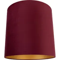 QAZQA Abat-jour en velours rouge 40/40/40 avec intérieur doré